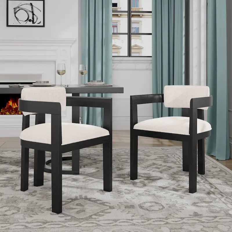 Chaise de salle à manger moderne sophistiquée avec accoudoirs