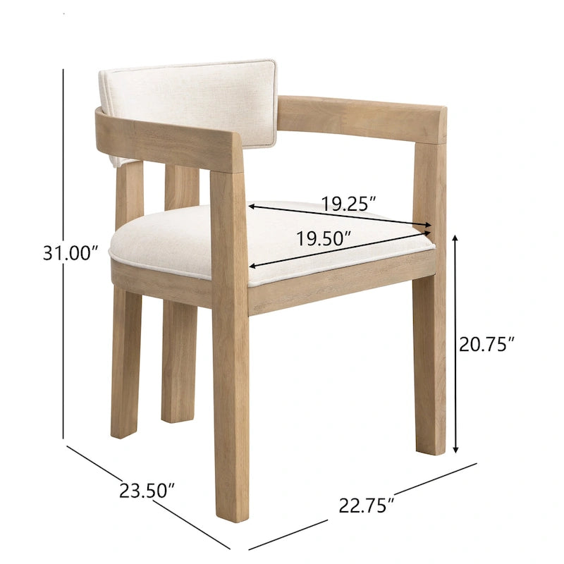 Chaise de salle à manger moderne sophistiquée avec accoudoirs