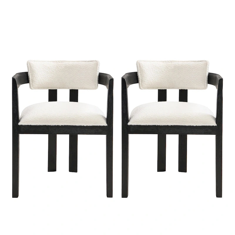 Chaise de salle à manger moderne sophistiquée avec accoudoirs