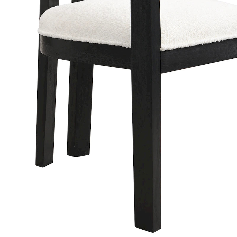 Chaise de salle à manger moderne sophistiquée avec accoudoirs