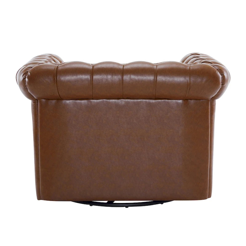 Fauteuil club pivotant capitonné Chesterfield