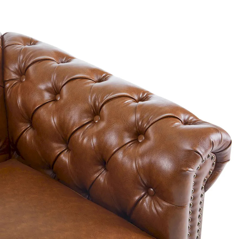 Fauteuil club pivotant capitonné Chesterfield