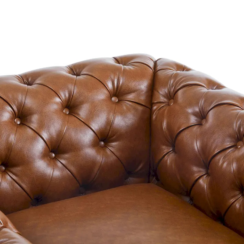 Fauteuil club pivotant capitonné Chesterfield