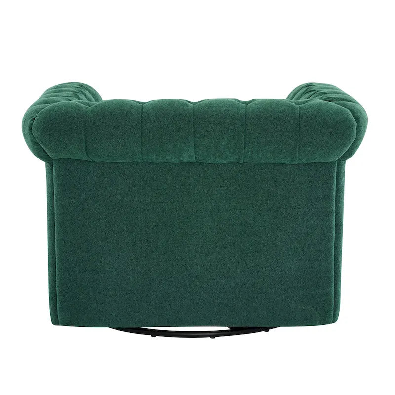Fauteuil club pivotant capitonné Chesterfield