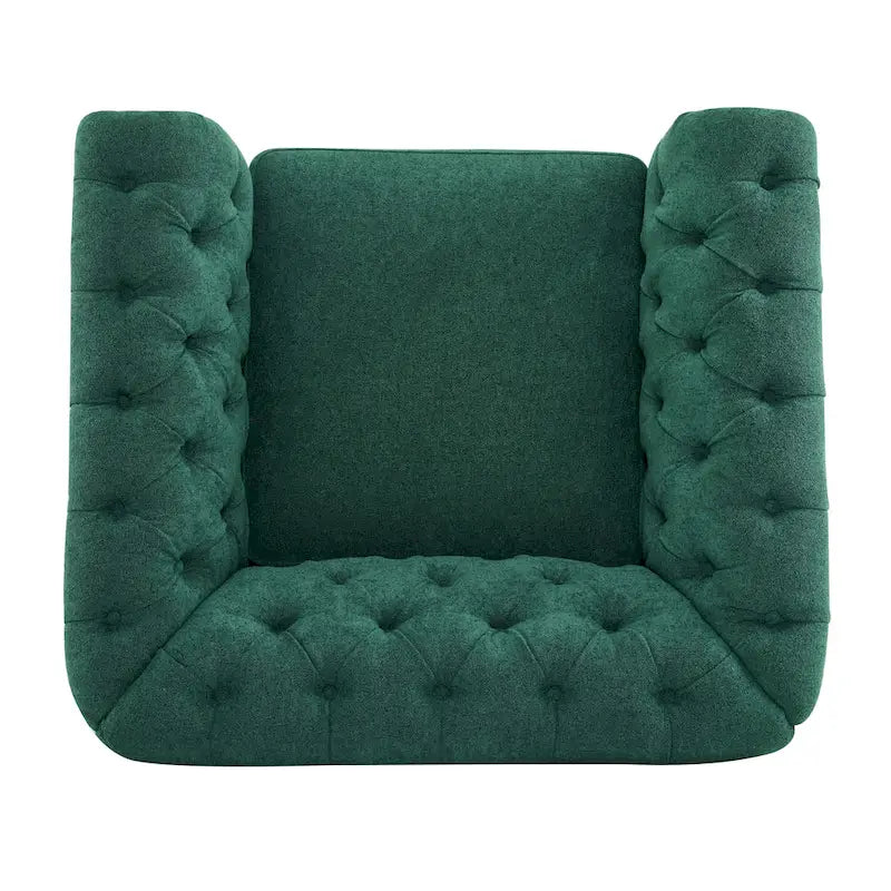 Fauteuil club pivotant capitonné Chesterfield