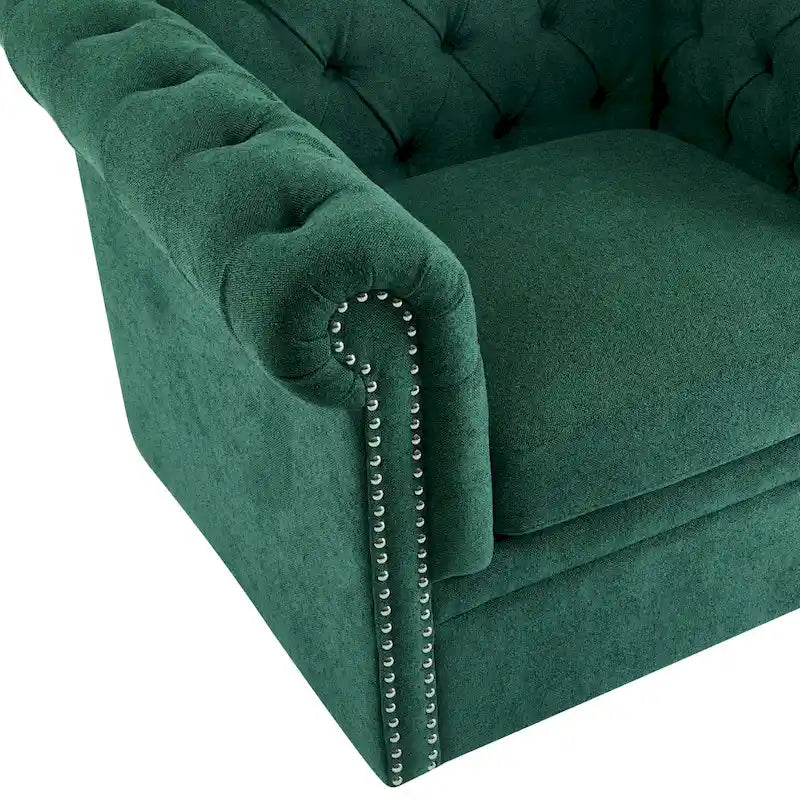 Fauteuil club pivotant capitonné Chesterfield
