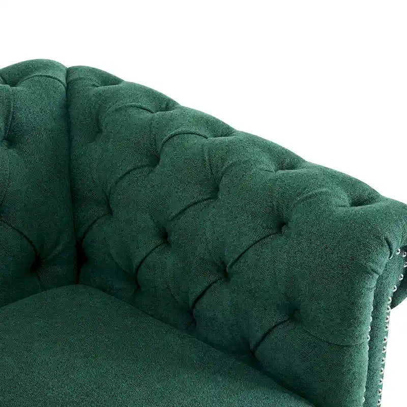Fauteuil club pivotant capitonné Chesterfield