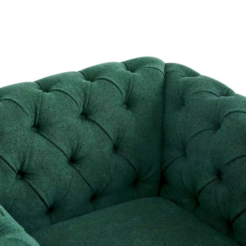 Fauteuil club pivotant capitonné Chesterfield