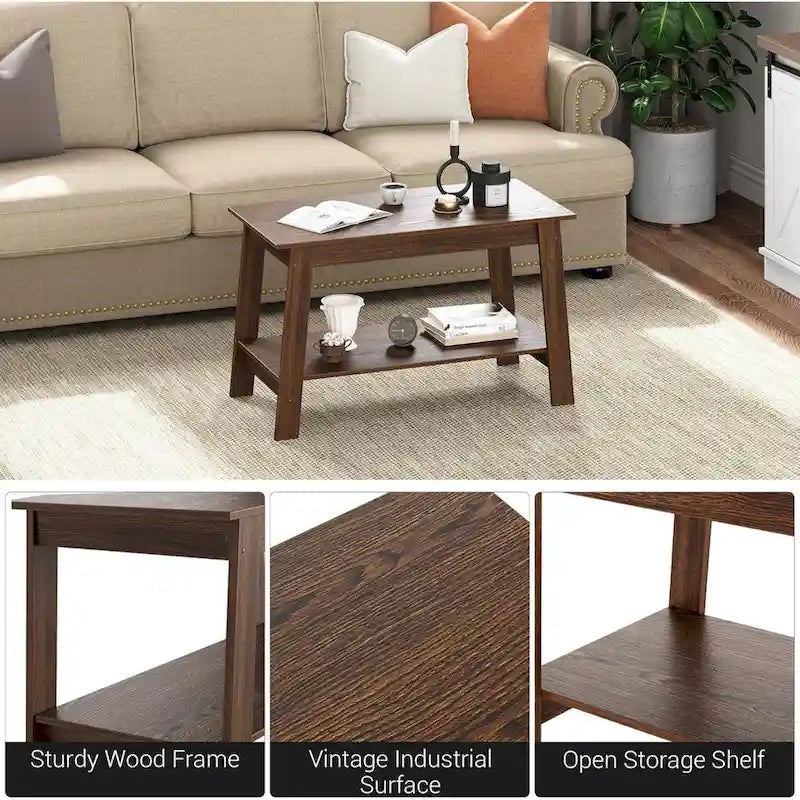Petite table basse rustique pour salon, cuisine - S/O