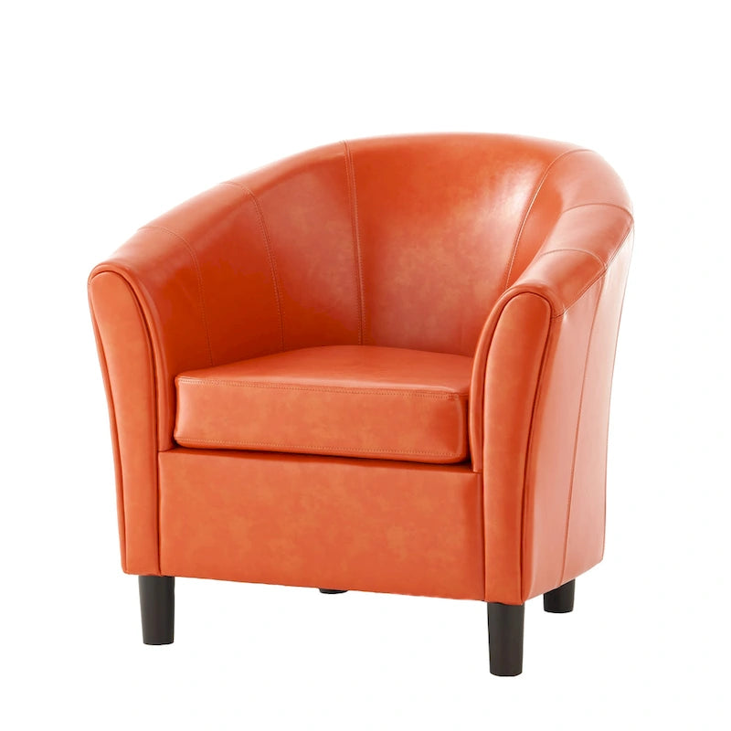 Fauteuil de club en cuir reconstitué de transition