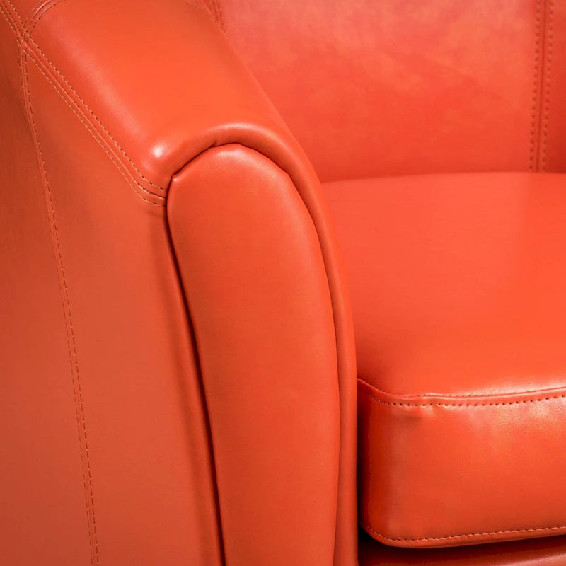 Fauteuil de club en cuir reconstitué de transition