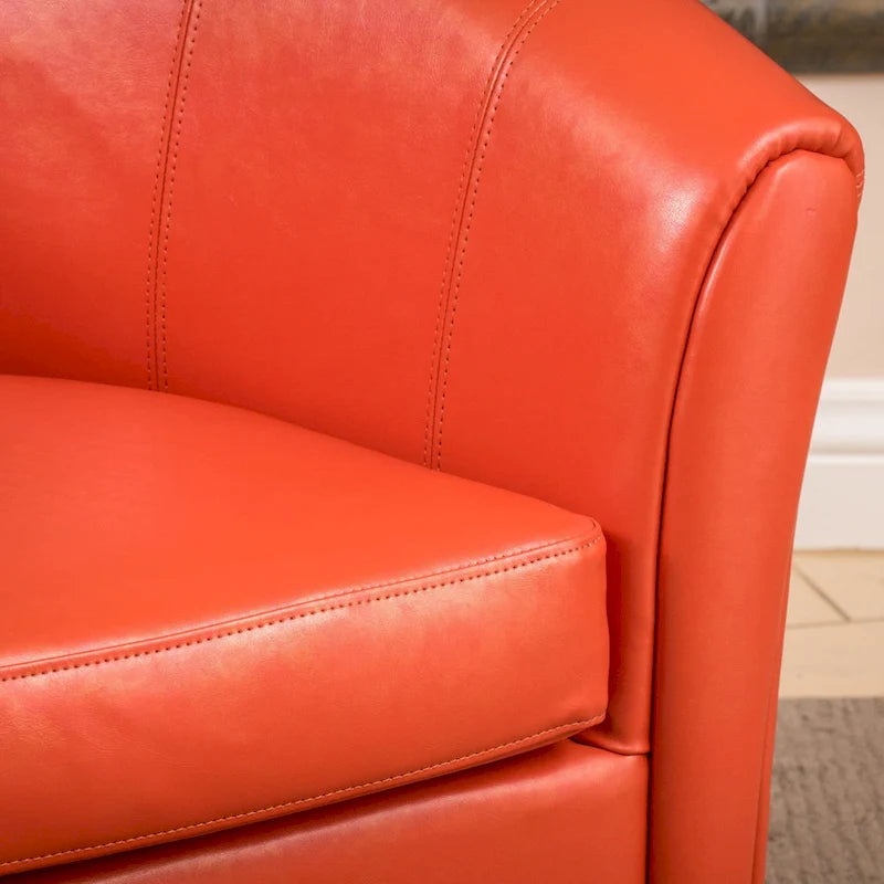 Fauteuil de club en cuir reconstitué de transition