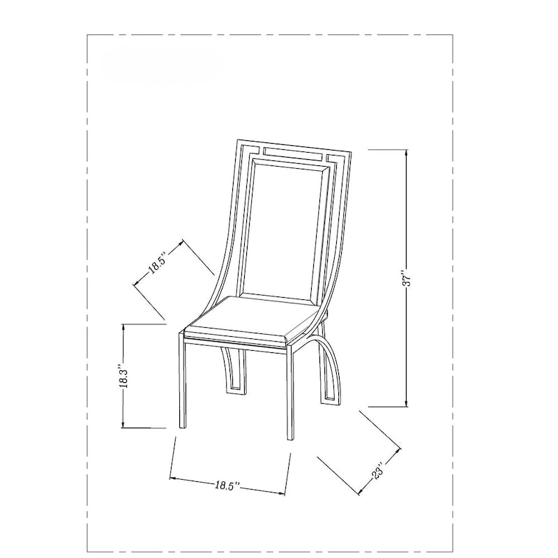 Chaise d'appoint contemporaine à cadre ouvert, lot de 2