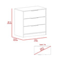FM Furniture Washington 3 Drawer Dresser with Metal Handles