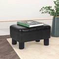 Petit Repose-Pieds Rectangulaire en Cuir PU Pouf Repose-Pieds Moderne