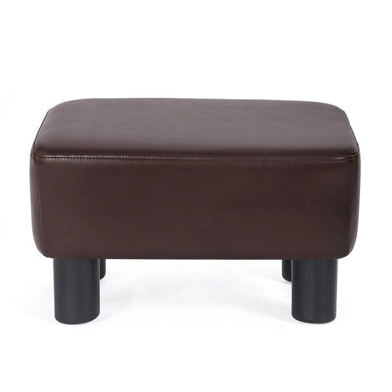 Petit Repose-Pieds Rectangulaire en Cuir PU Pouf Repose-Pieds Moderne