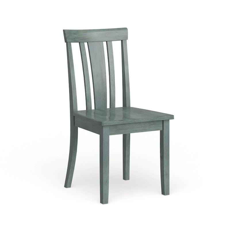 Chaises de salle à manger classiques en bois à dossier à lattes (lot de 2)