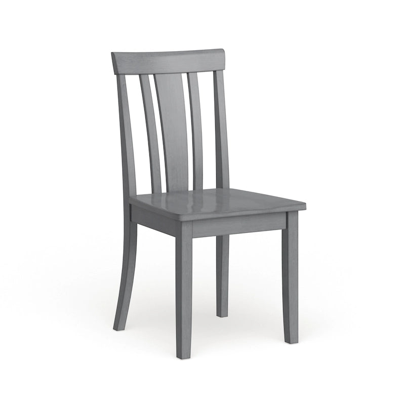Chaises de salle à manger classiques en bois à dossier à lattes (lot de 2)