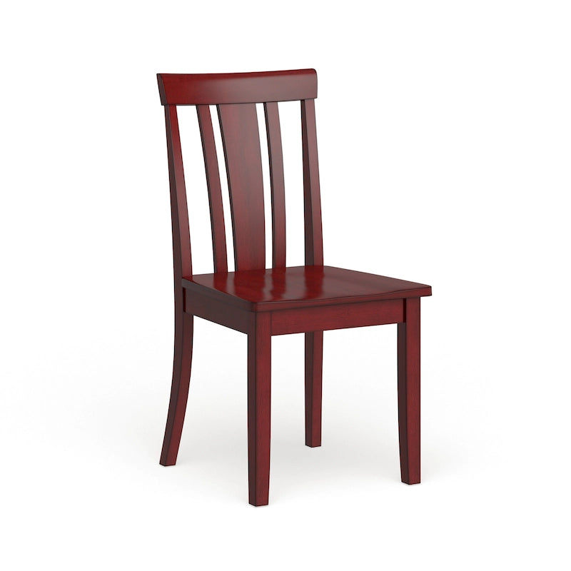 Chaises de salle à manger classiques en bois à dossier à lattes (lot de 2)