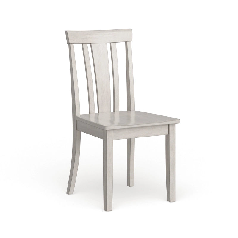 Chaises de salle à manger classiques en bois à dossier à lattes (lot de 2)