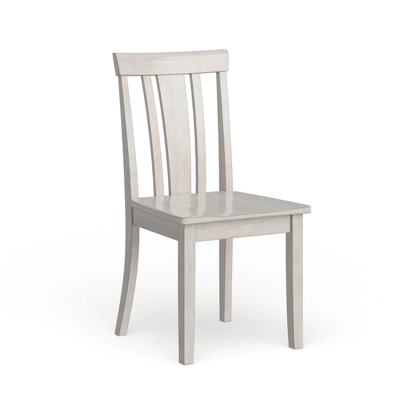 Chaises de salle à manger classiques en bois à dossier à lattes (lot de 2)