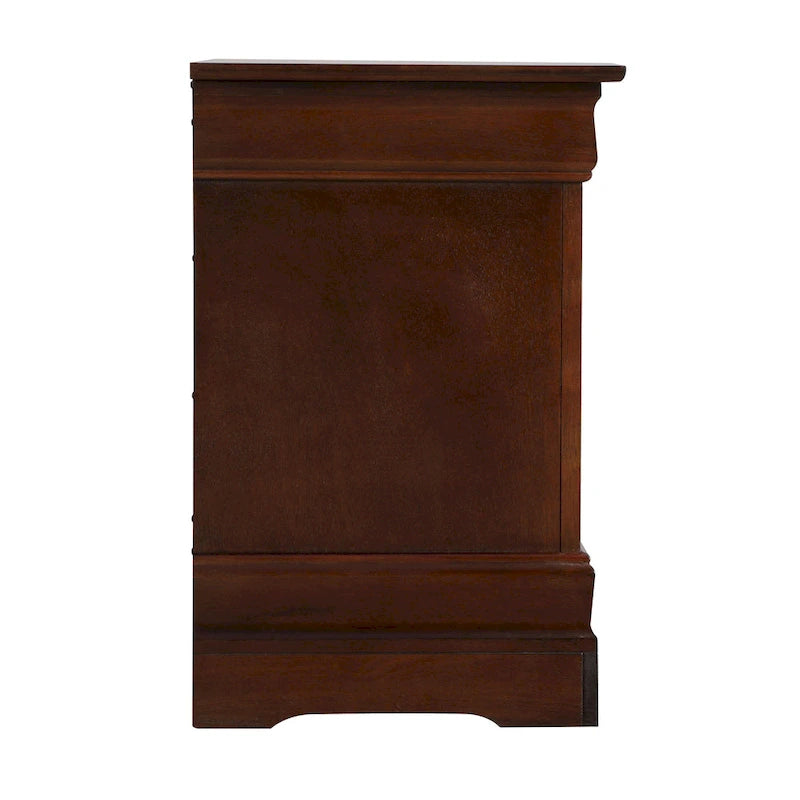 Table de chevet en bois à 2 tiroirs