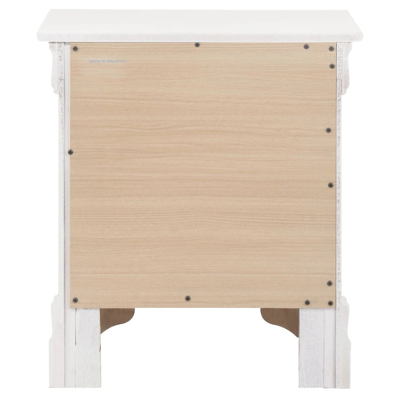 Table de chevet en bois à 2 tiroirs