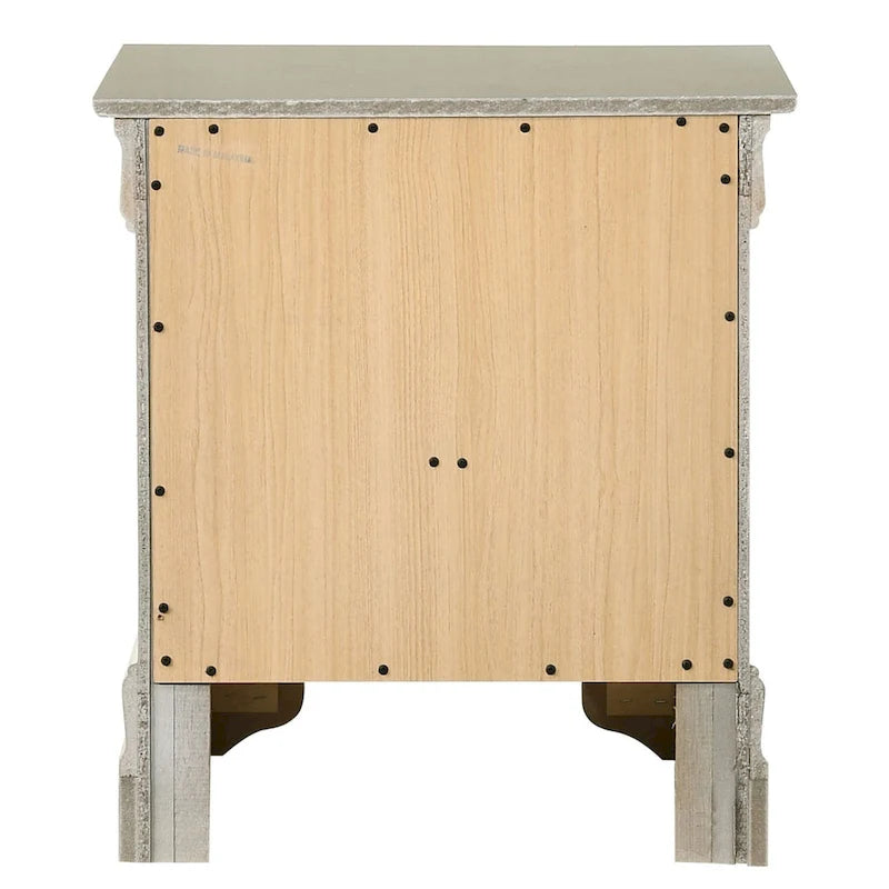 Table de chevet en bois à 2 tiroirs