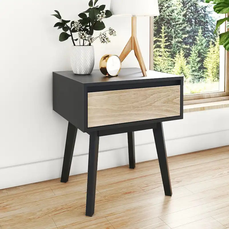 Table de chevet scandinave avec tiroir