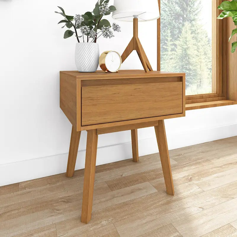 Table de chevet scandinave avec tiroir