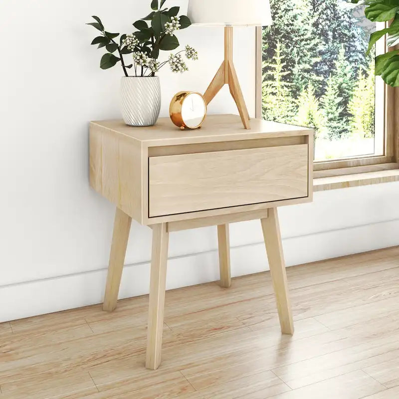 Table de chevet scandinave avec tiroir