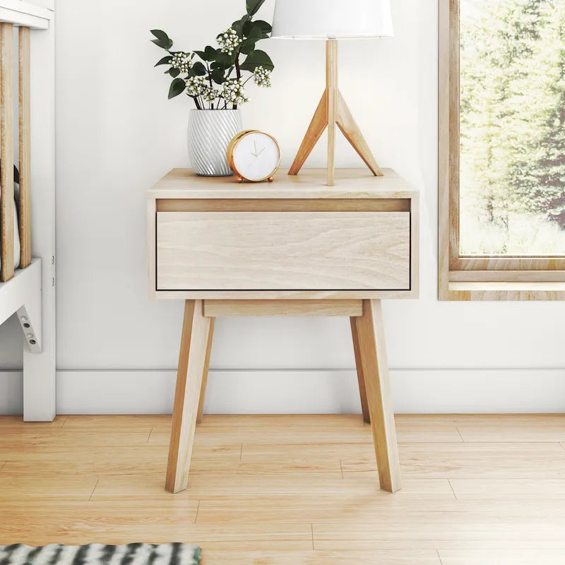 Table de chevet scandinave avec tiroir