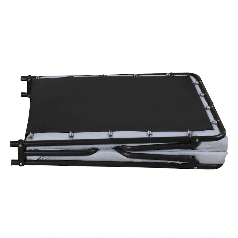 14 Lit pliant avec matelas luxueux en mousse à mémoire de forme, lit d'appoint portable