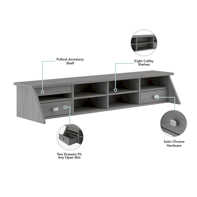 Bureau informatique de 54 po avec organisateur de bureau