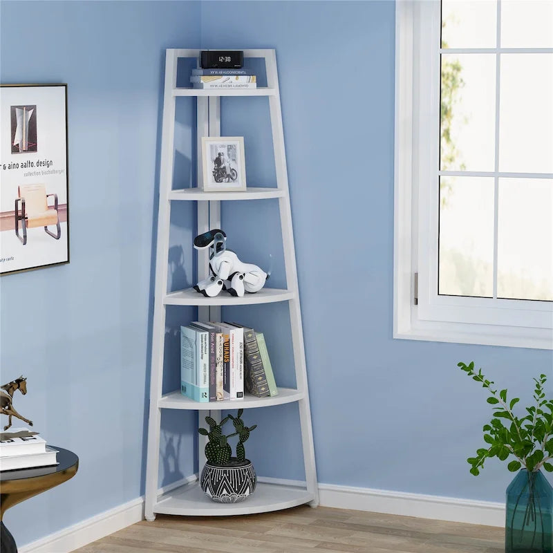 Étagère de rangement de salle de bain à 5 niveaux, meuble d'angle