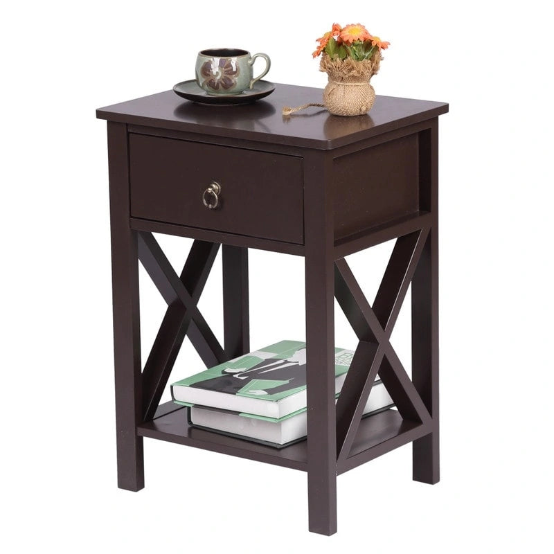 Table de chevet simple de chambre à coucher avec tiroir