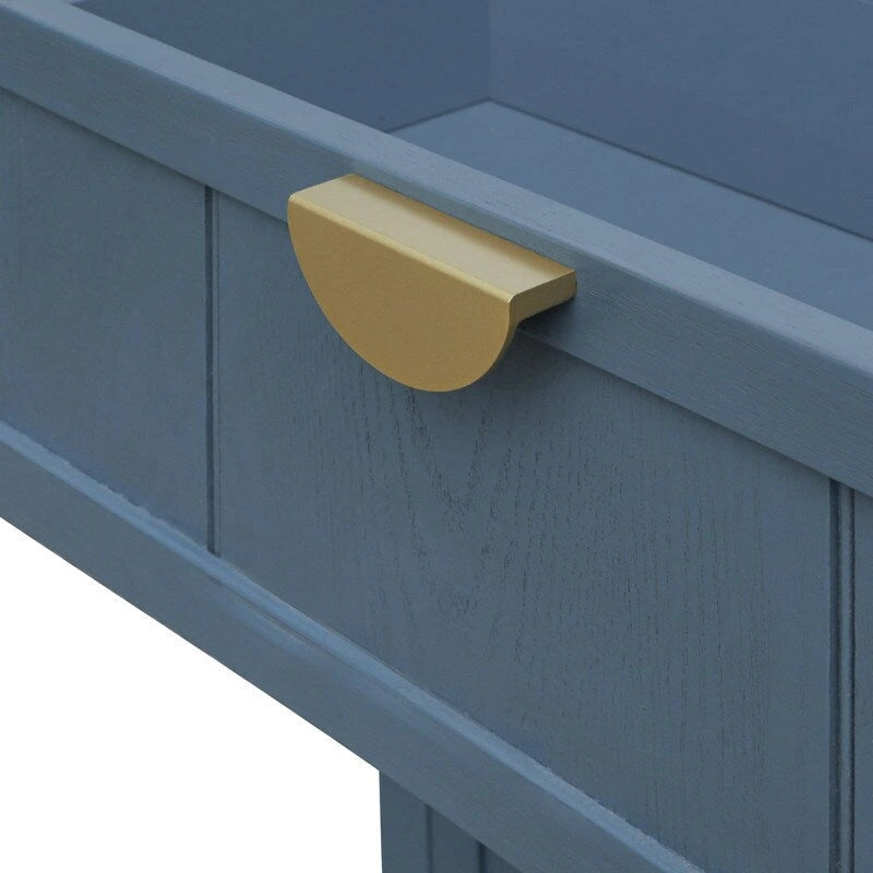 Commode à 3 tiroirs, meuble américain, convient pour chambre à coucher, salon, bureau bleu