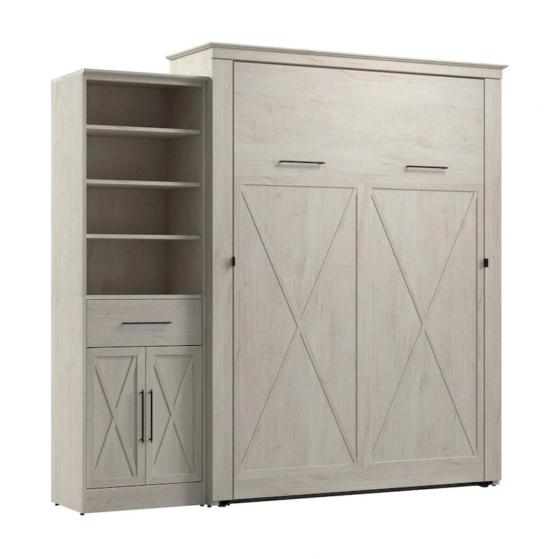 Lit escamotable Queen avec armoire (94W)