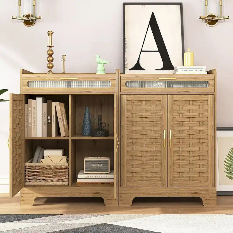 Commode de Rangement Polyvalente Style Ferme pour Chambre à Coucher