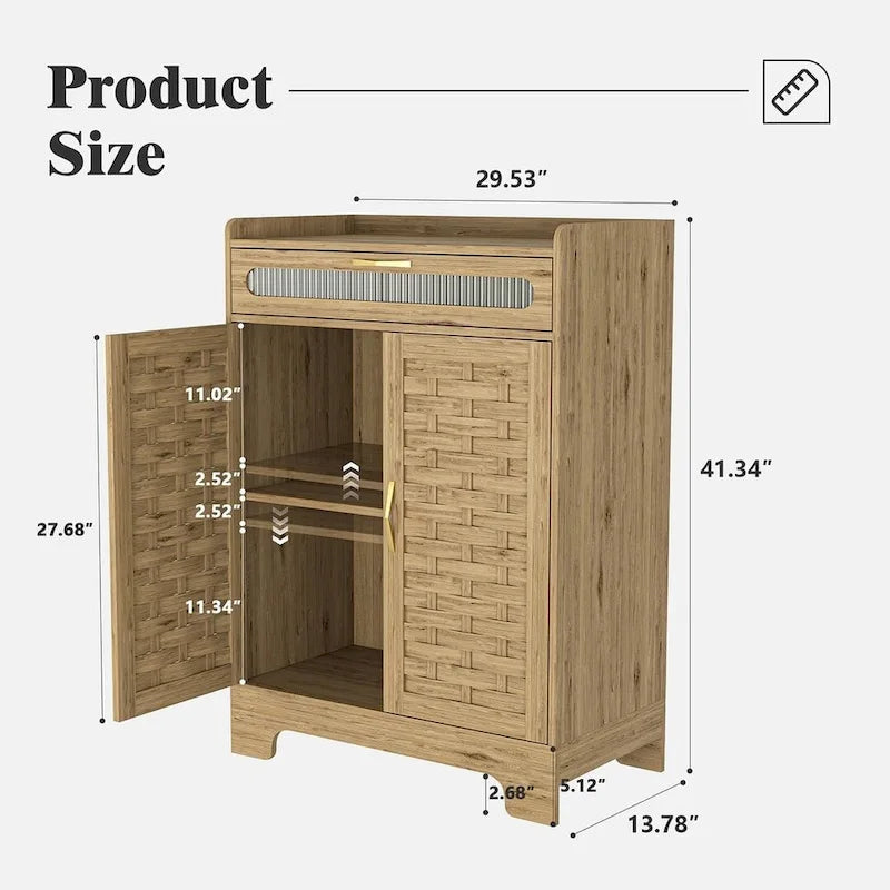 Commode de Rangement Polyvalente Style Ferme pour Chambre à Coucher