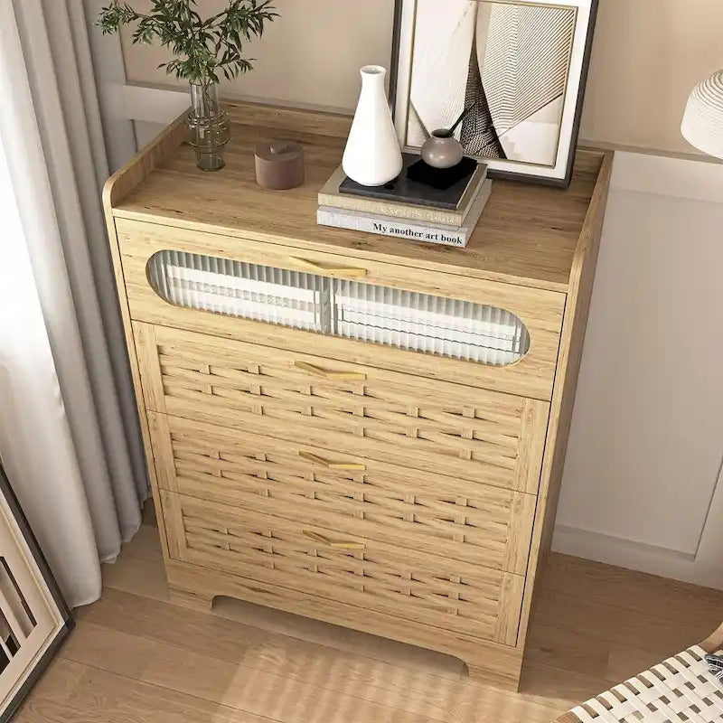 Commode de Rangement Polyvalente Style Ferme pour Chambre à Coucher