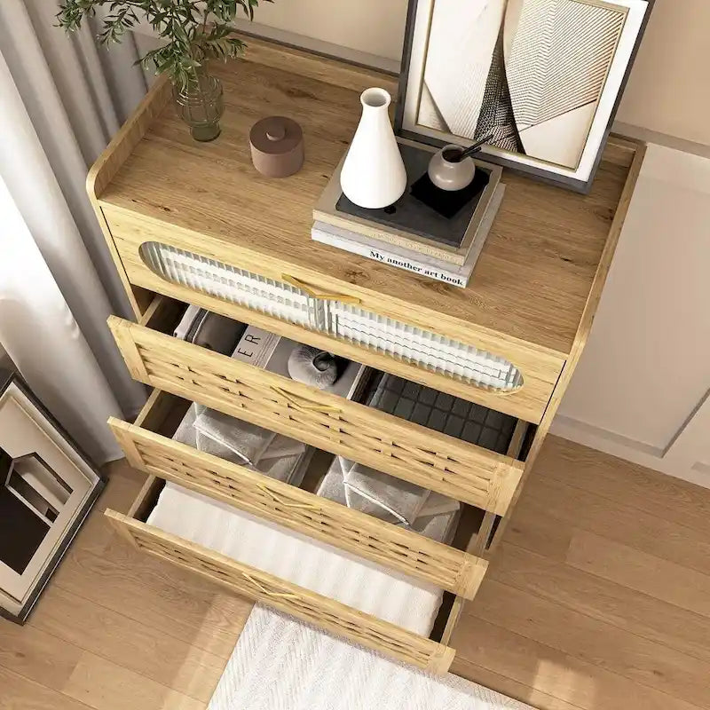 Commode de Rangement Polyvalente Style Ferme pour Chambre à Coucher