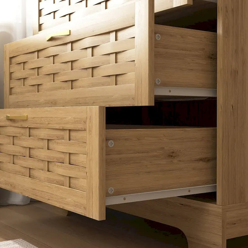 Commode de Rangement Polyvalente Style Ferme pour Chambre à Coucher