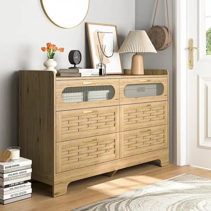 Commode de Rangement Polyvalente Style Ferme pour Chambre à Coucher
