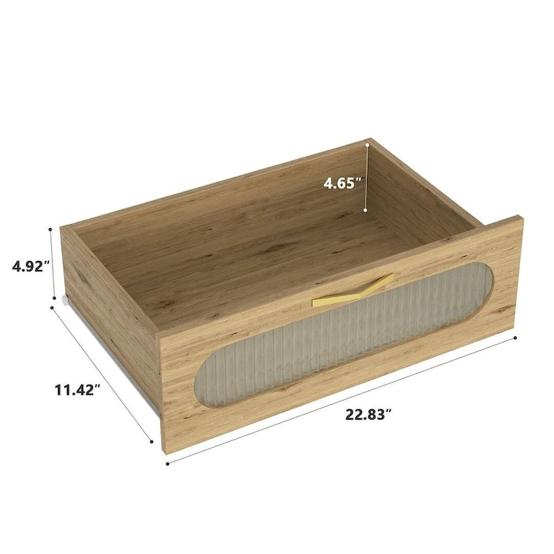 Commode de Rangement Polyvalente Style Ferme pour Chambre à Coucher