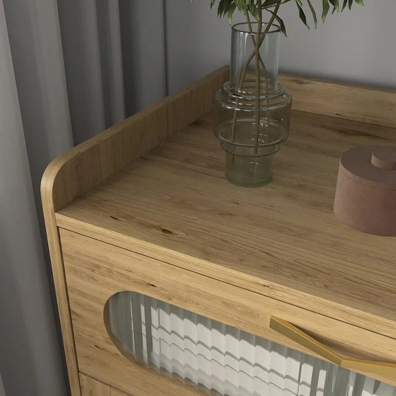 Commode de Rangement Polyvalente Style Ferme pour Chambre à Coucher